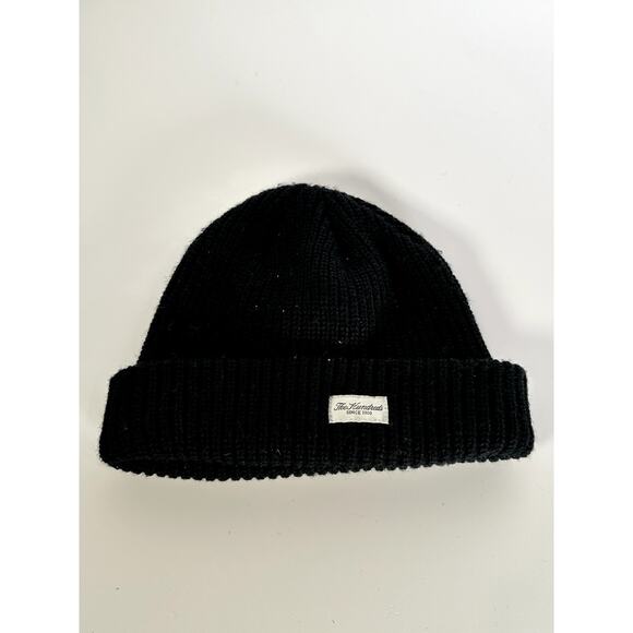 The Hundreds Cuffed Knit Beanie Black Unisex Folded Fisherman Cap - Picture 1 of 4